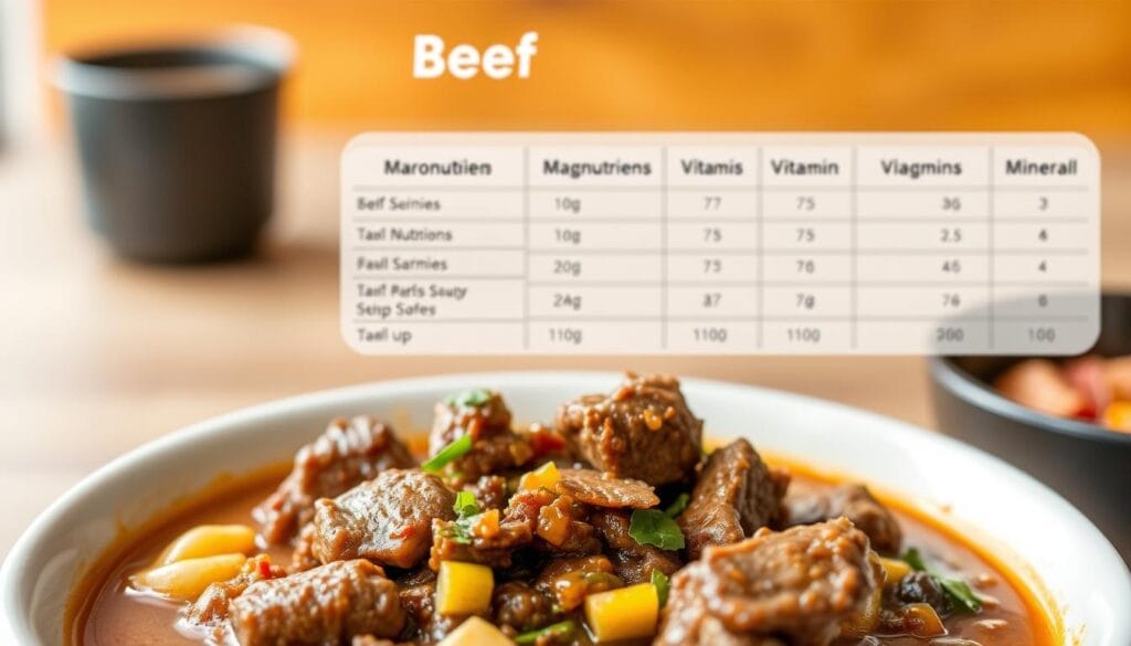 Nutritional profile of beef pares Nutritional profile of beef pares