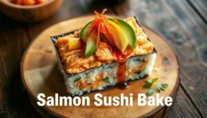 salmon sushi bake