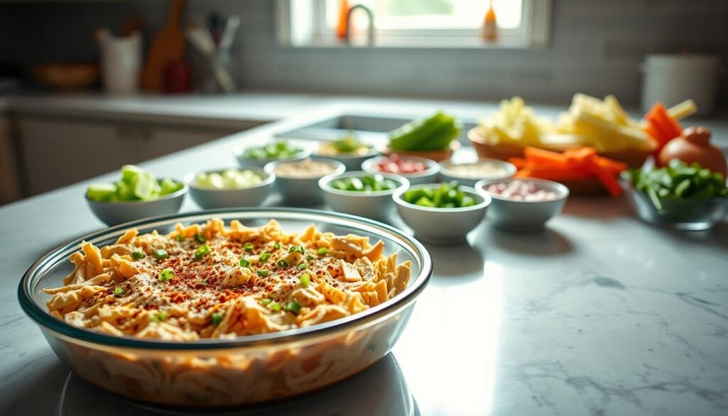 Keto Chicken Wing Dip Baking Process