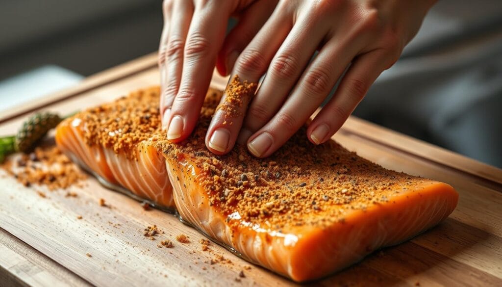 Salmon Rub Preparation Technique