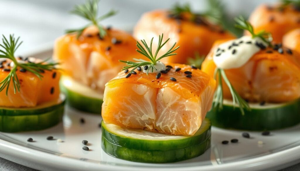 Salmon and Cucumber Appetizer Variations Salmon and Cucumber Appetizer Variations