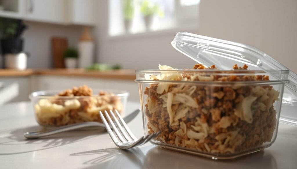 Storing hamburger cabbage recipe leftovers