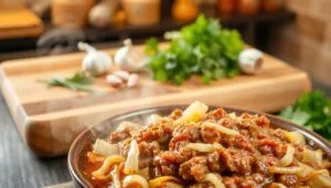 cabbage and hamburger meat