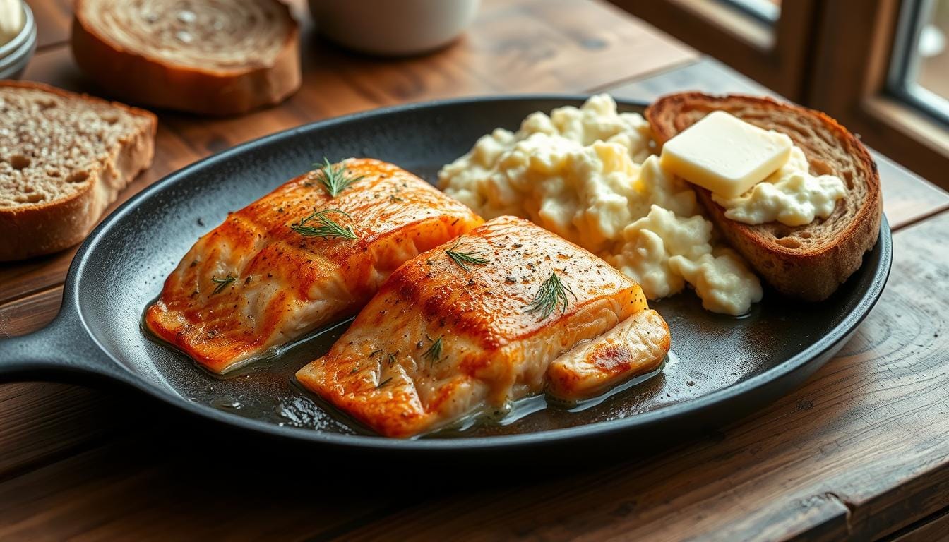 salmon and eggs