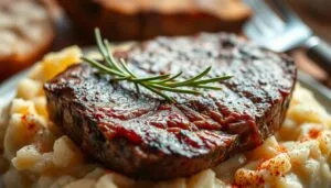 steak and potatoes